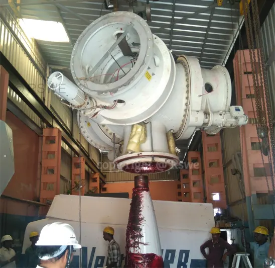 Bearing housing lift in workshop
